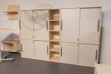 Röhr Techno Büromöbel-Set Koje 105 – 12-tlg. Ausstellungsware, Kieselgrau/Eiche Sand