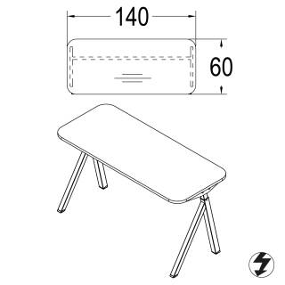 Röhr Flow Schreibtisch Softedge anthrazit elektrisch höhenverstellbar Type Y14