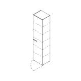 Röhr Flow Aktenschrank mit 1 Tür links Type 601...