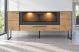Die Hausmarke Sideboard Votan Eiche Schiefer grau