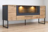 Die Hausmarke Sideboard Votan Eiche Schiefer grau