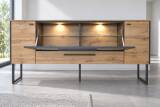Die Hausmarke Sideboard Votan Eiche Schiefer grau