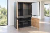 Die Hausmarke Highboard Votan Eiche Schiefer grau