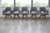 Niehoff 5-er Gruppe Schalensessel Drehbar Webstoff Grau