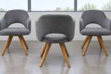 Niehoff 5-er Gruppe Schalensessel Drehbar Webstoff Grau