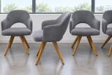 Niehoff 5-er Gruppe Schalensessel Drehbar Webstoff Grau