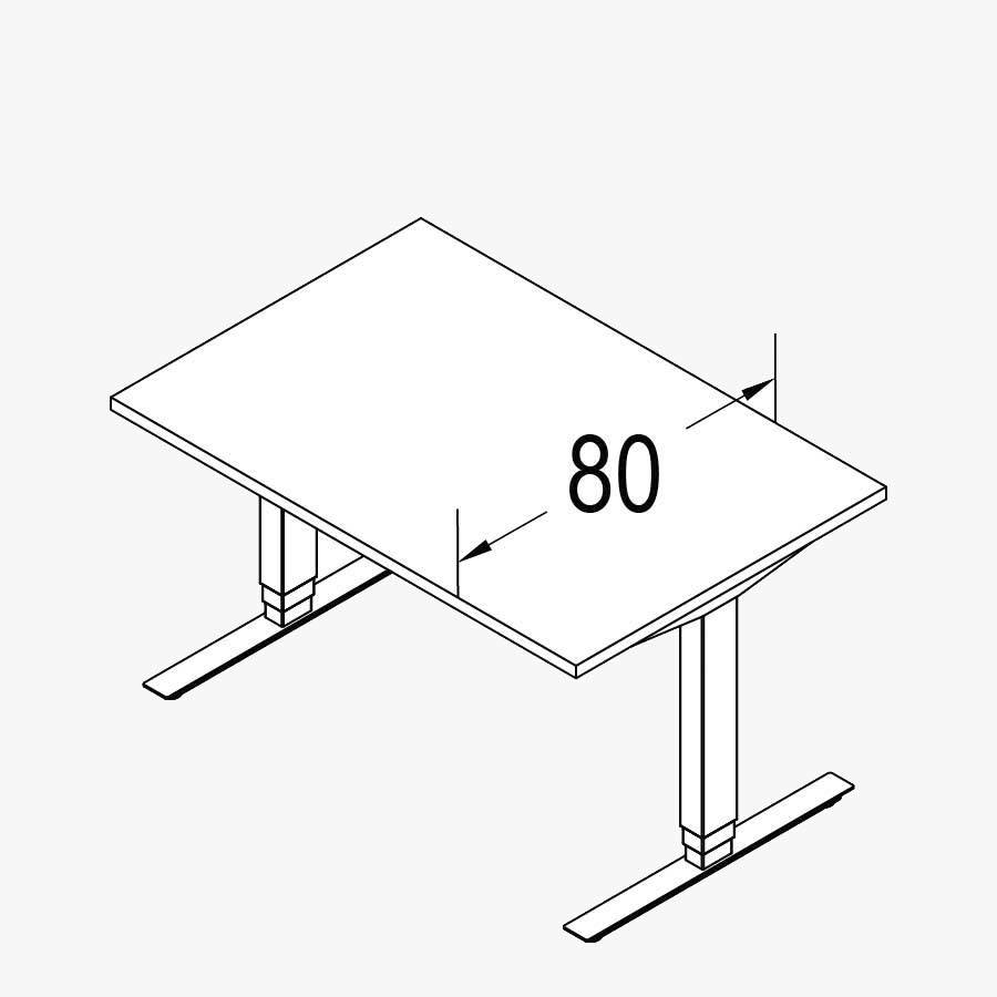 röhr Techno elektrisch höhenverstellbarer Schreibtisch ahorn L-Form,  C-Fuß-Gestell silber 180,0 x 80,0/100,0 cm ++ büroplus
