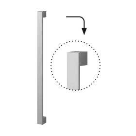 Griff F2 | Reling-Griff Alusilber, Metall / Fuß Anthrazit