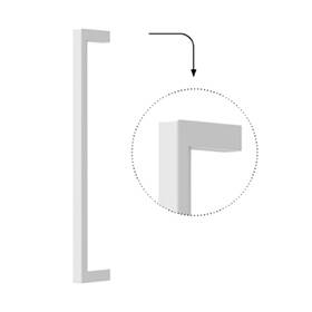 Griff S1 | Reling-Griff Metall, Weiß