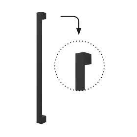 Griff T1 | Reling-Griff, Metall in Anthrazit