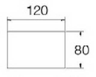 120x80 cm - (Standard-F&uuml;&szlig;e) / Alusilber