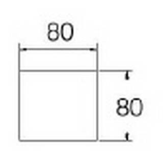 Typ 145 - 80 x 80 cm / Alusilber