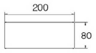 200x80 cm - (mit 1 verk&uuml;rzten Fu&szlig;) / Anthrazit