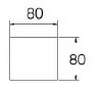 80x80 cm - (Standard-F&uuml;&szlig;e) / Weiss
