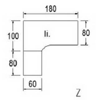 Typ 161l - Links / 180,0 cm / Alusilber