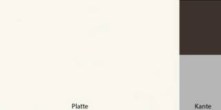 6790 - Wei&szlig; mit Braun/alufarbiger Kante